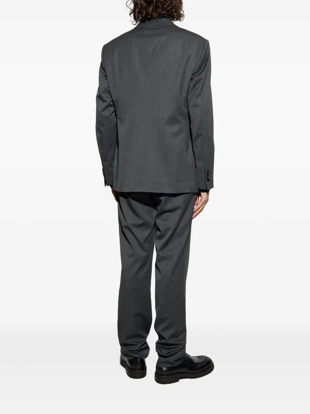 Giorgio Armani Single-breasted Wool Suit In Gray