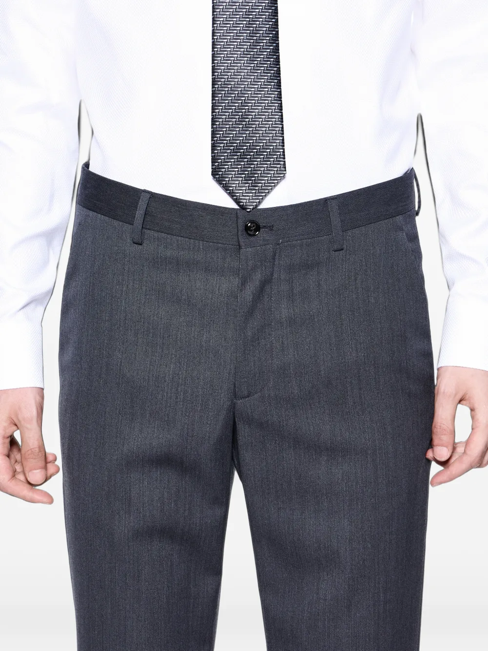 Giorgio Armani Wollen pak met enkele rij knopen Grijs