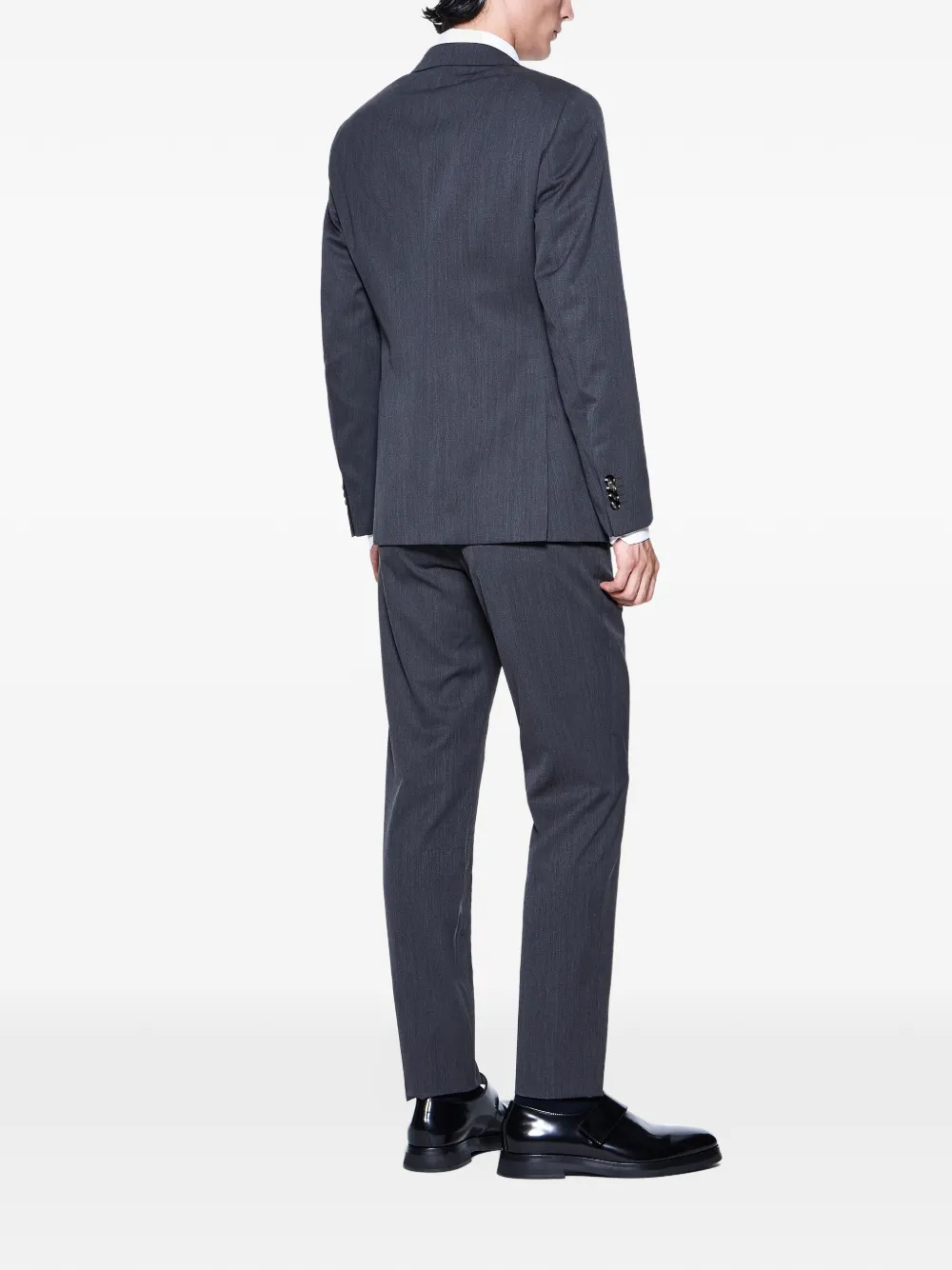 Giorgio Armani Wollen pak met enkele rij knopen Grijs