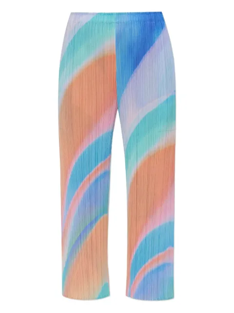 Pleats Please Issey Miyake pleated ombre trousers