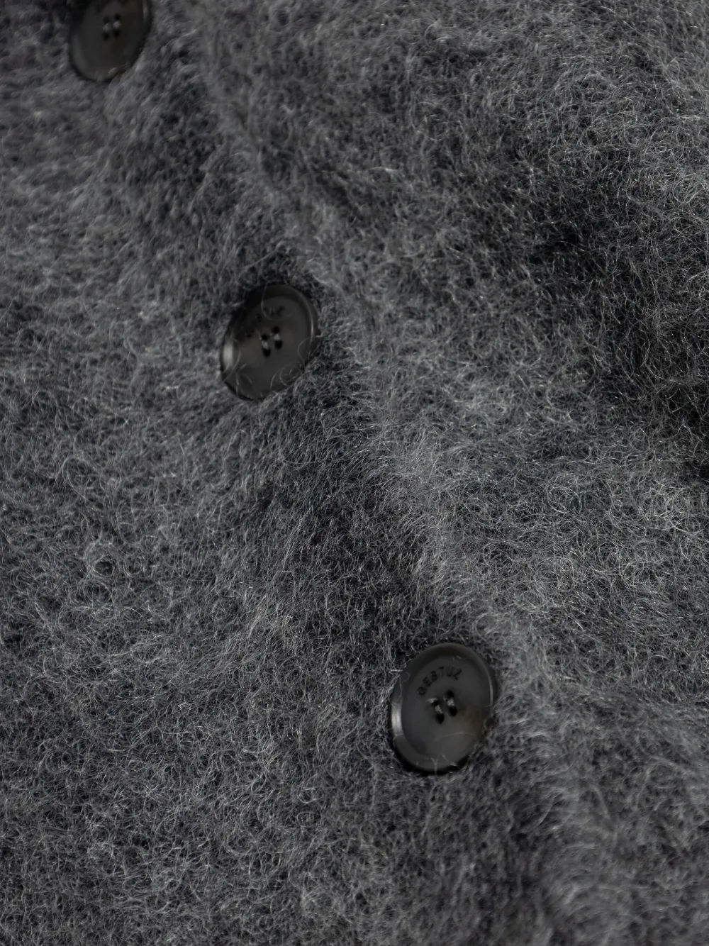 Gestuz Button-front Mohair Cardigan In Gray