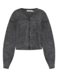 Gestuz button-front mohair cardigan - Grey