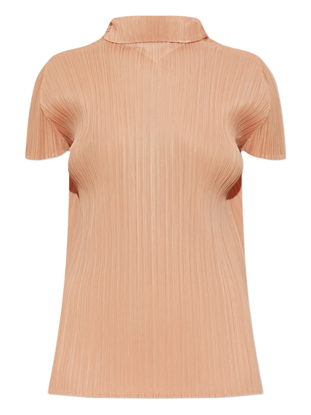 Pleats Please Issey Miyake プリーツ ハイネック ブラウス - オレンジ Pleats Please Issey Miyake プリーツ ハイネック ブラウス - オレンジ
