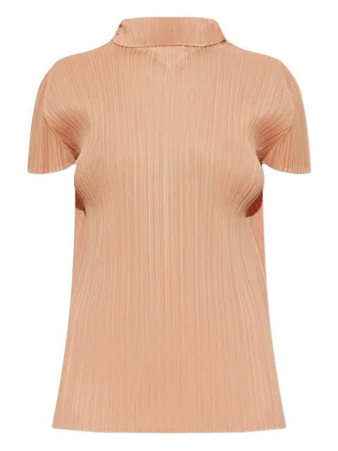 Pleats Please Issey Miyake pleated high-neck blouse
