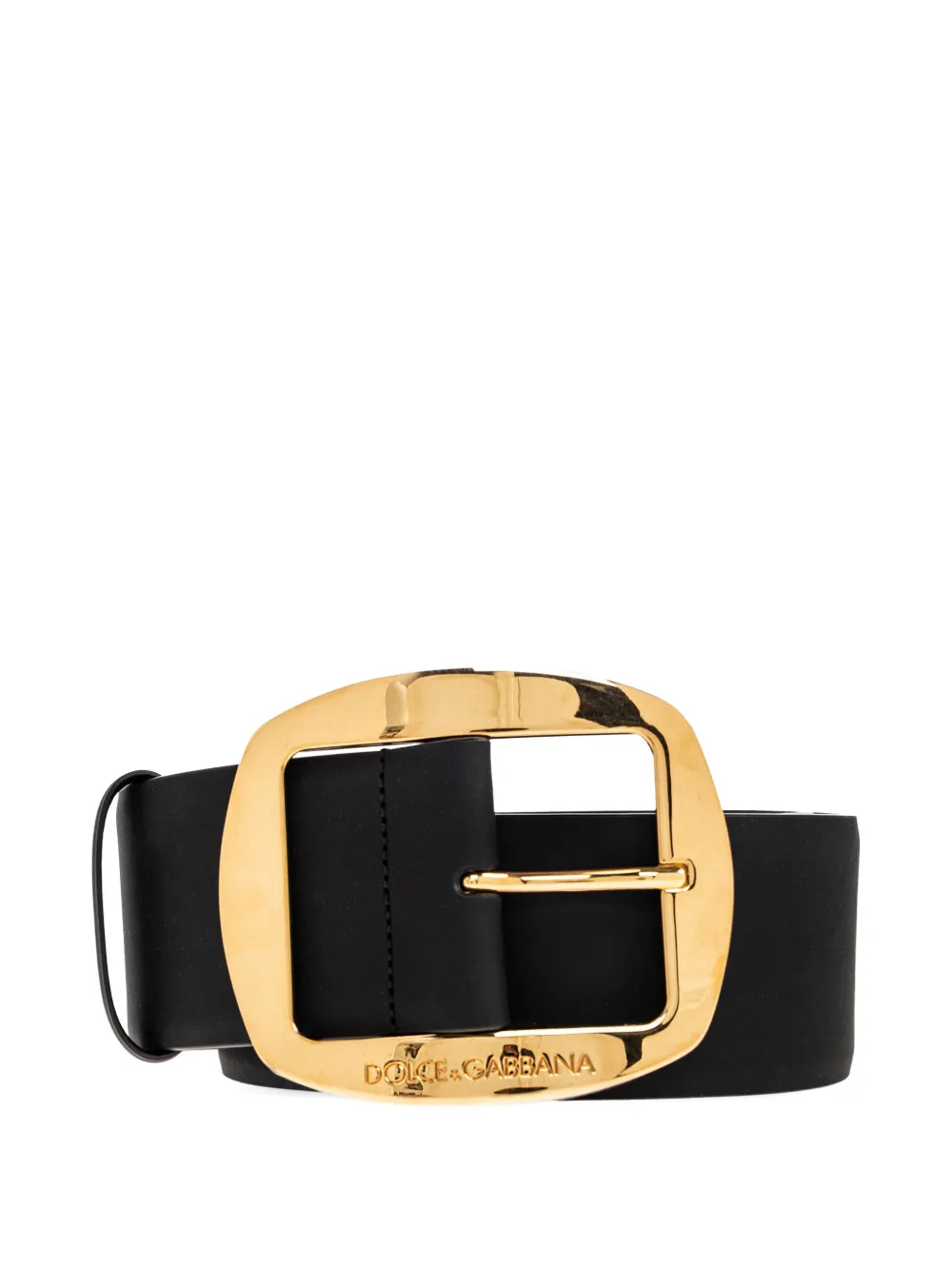 Dolce & Gabbana Maxi Buckle Belt In Black