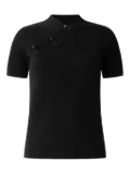 Shanghai Tang knotted-detail qipao top - Black