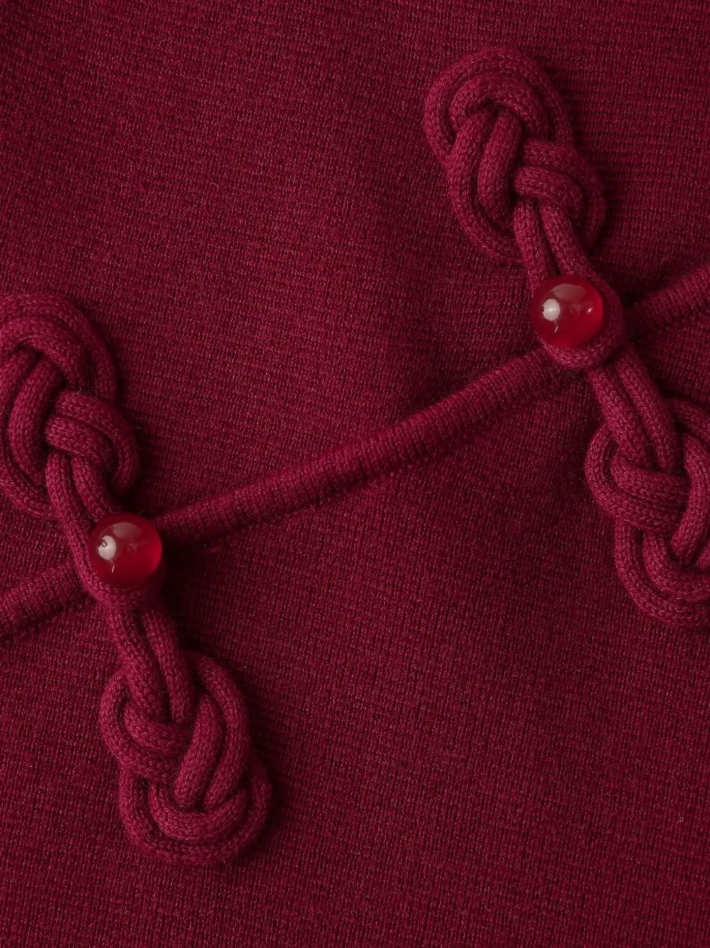 Shanghai Tang Knotted-detail Qipao Top In Red
