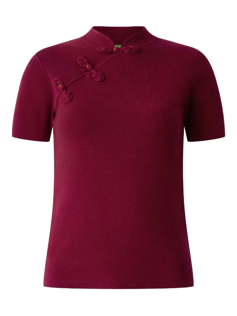 Shanghai Tang knotted-detail qipao top | Red | Image 1