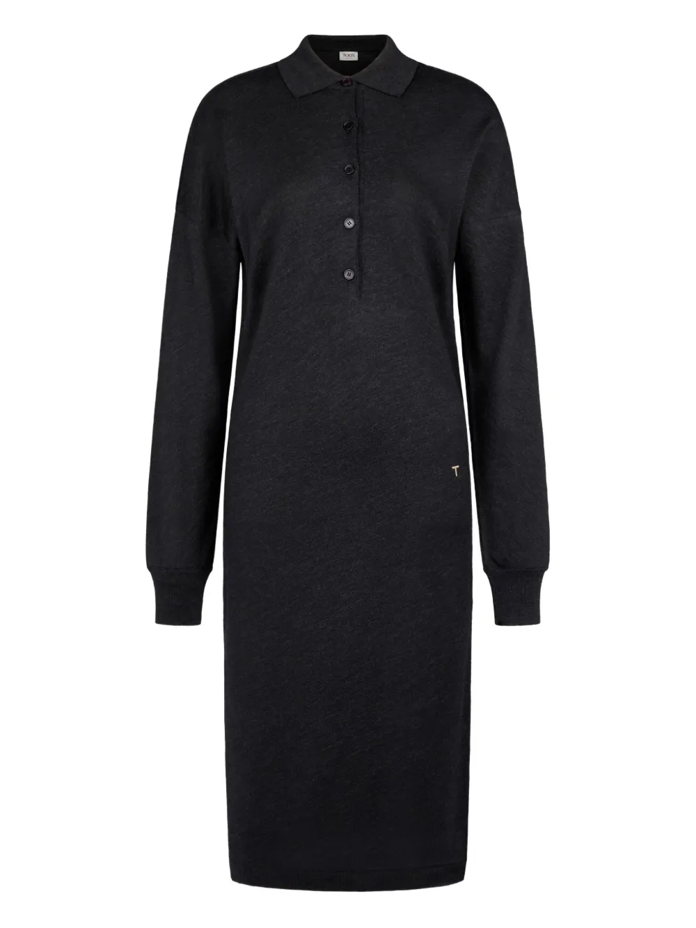 Tod's polo-neck buttoned midi dress | Black | Image 1