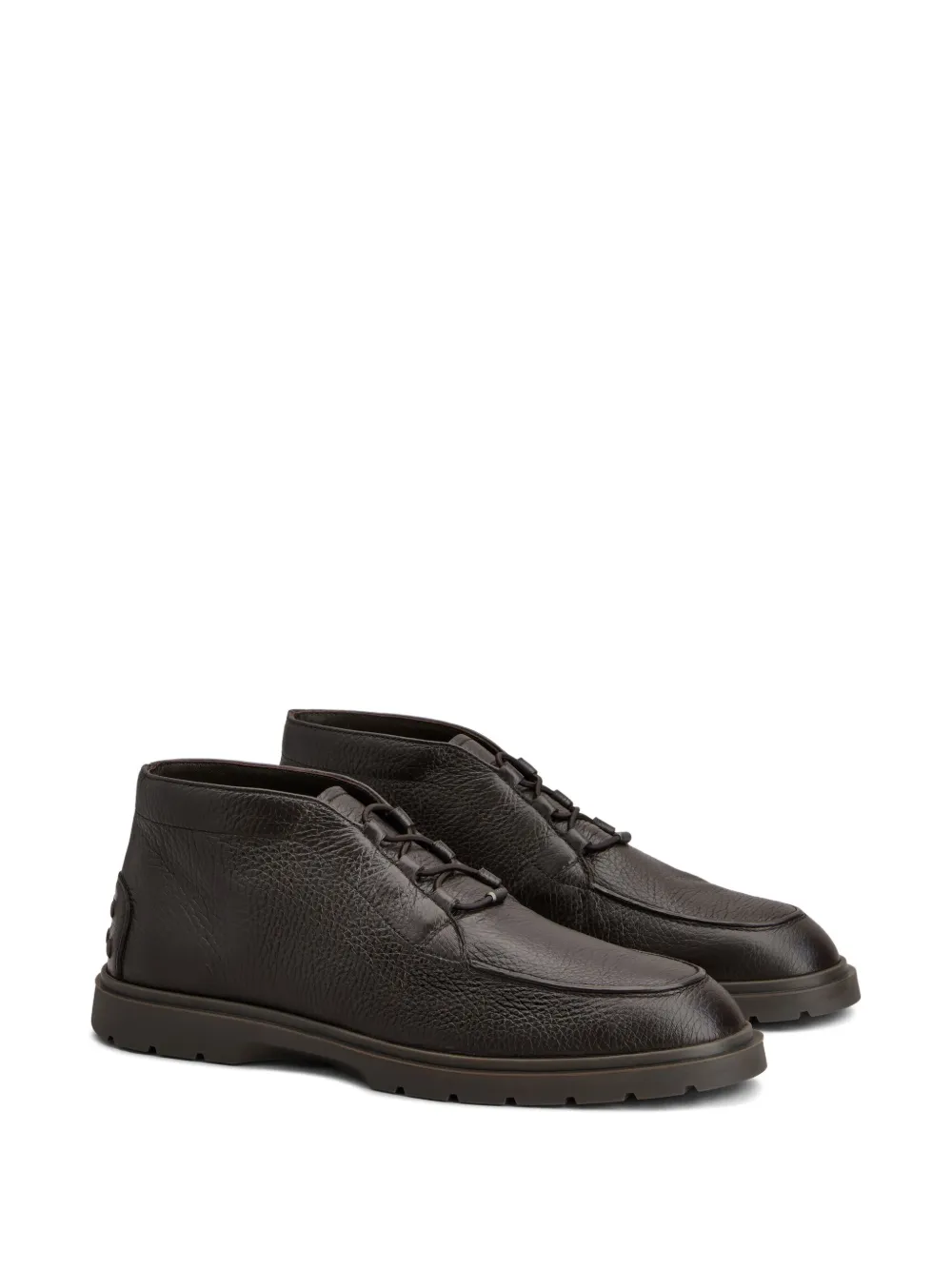 Tod's Pebble-grain Lace-up Boots In Black