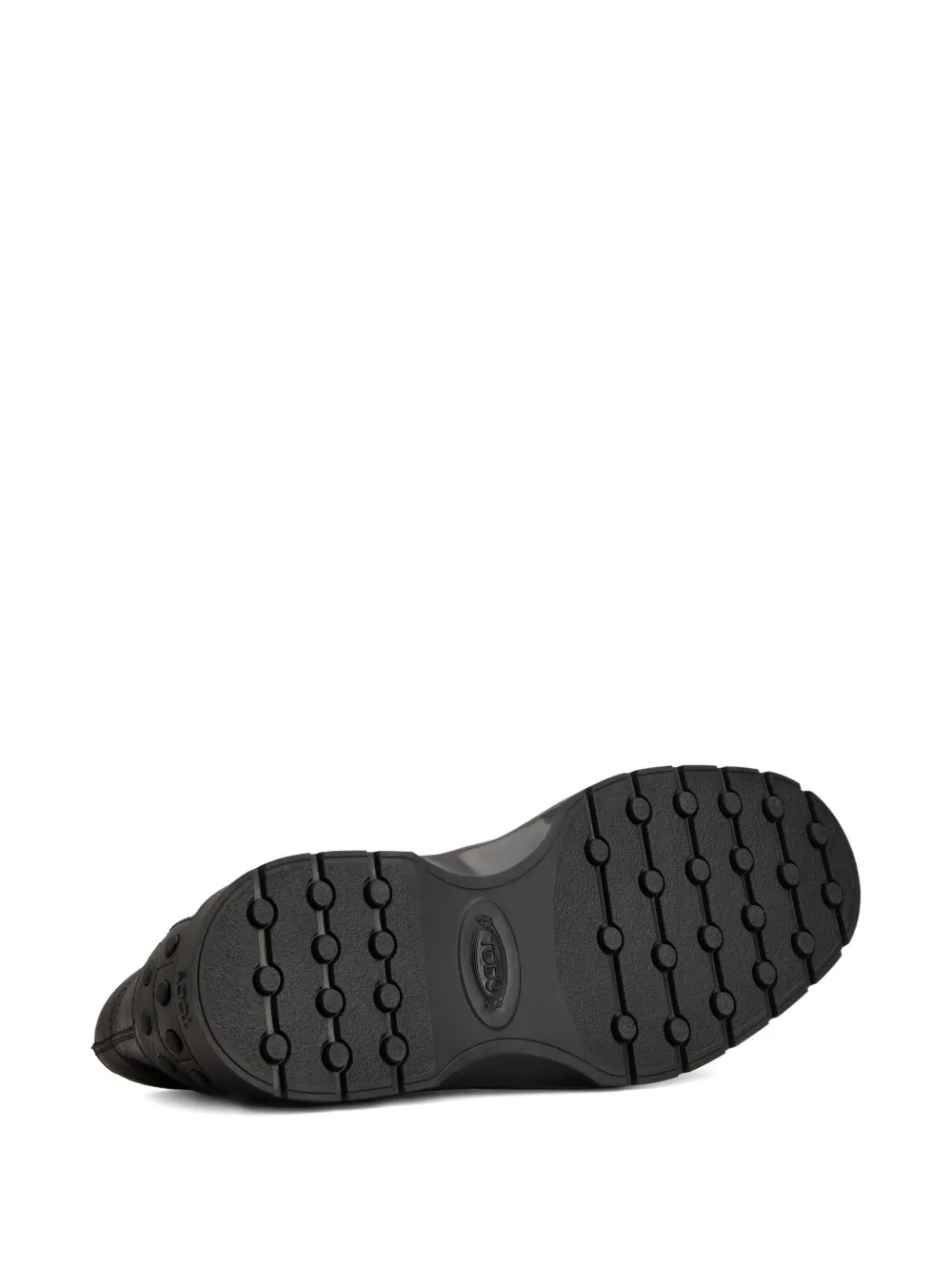 Tod's Lace-up Leather Ankle Boots In Black