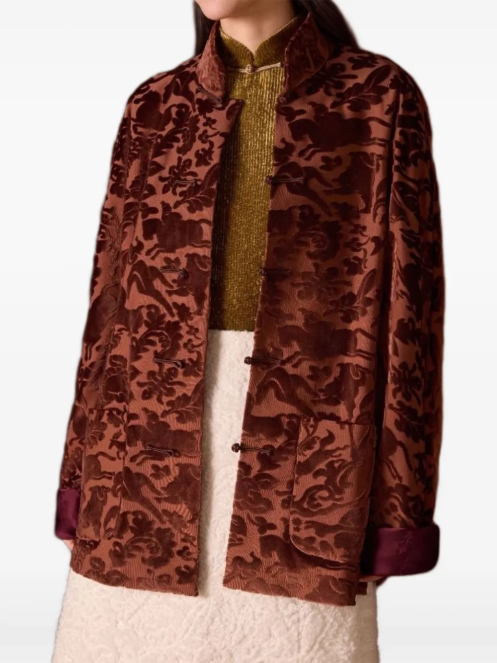 Shanghai Tang jacquard-pattern jacket | Oversized Jackets | Image 2