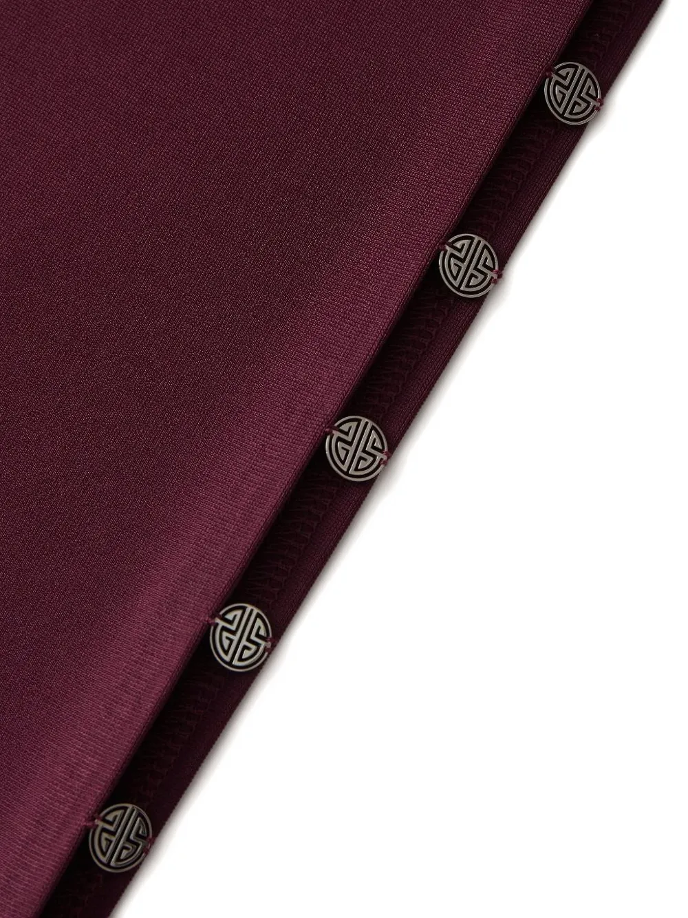 Shanghai Tang Button-detailed Trousers In Purple