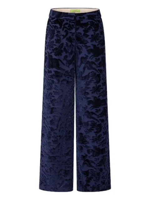 Shanghai Tang jacquard velvet trousers
