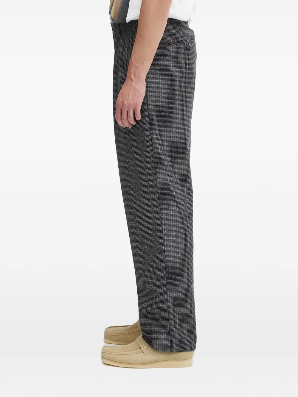  Fucking Awesome Checked-pattern Pleated Trousers - Grey 