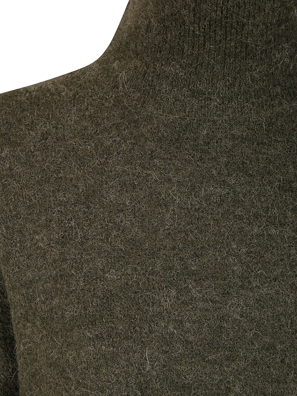 Samsoe & Samsoe High-neck Wool-blend Sweater In Green