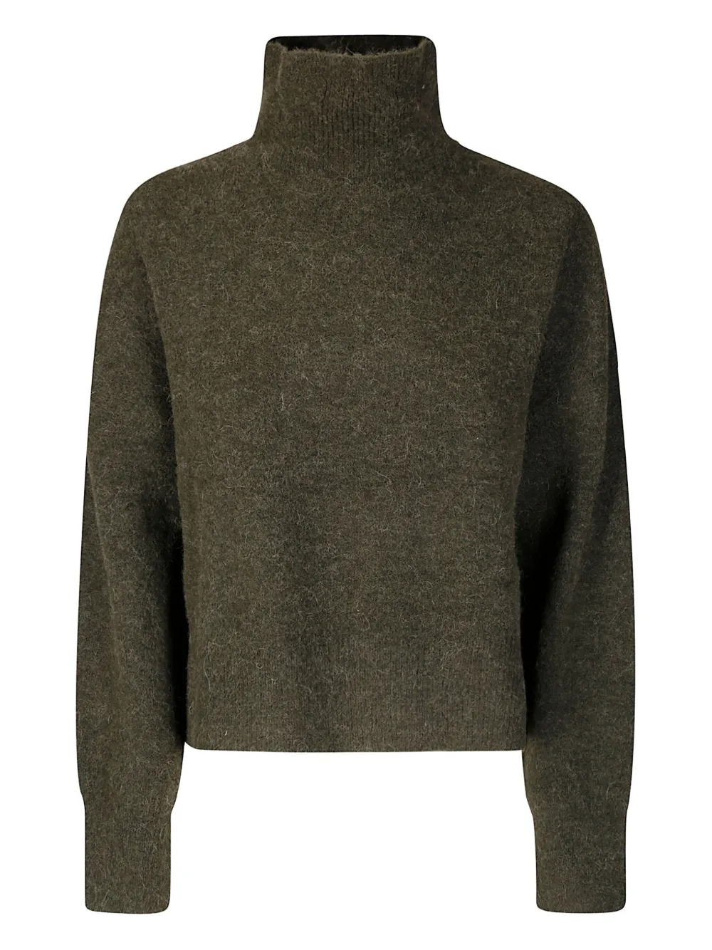 Samsoe & Samsoe High-neck Wool-blend Sweater In Green