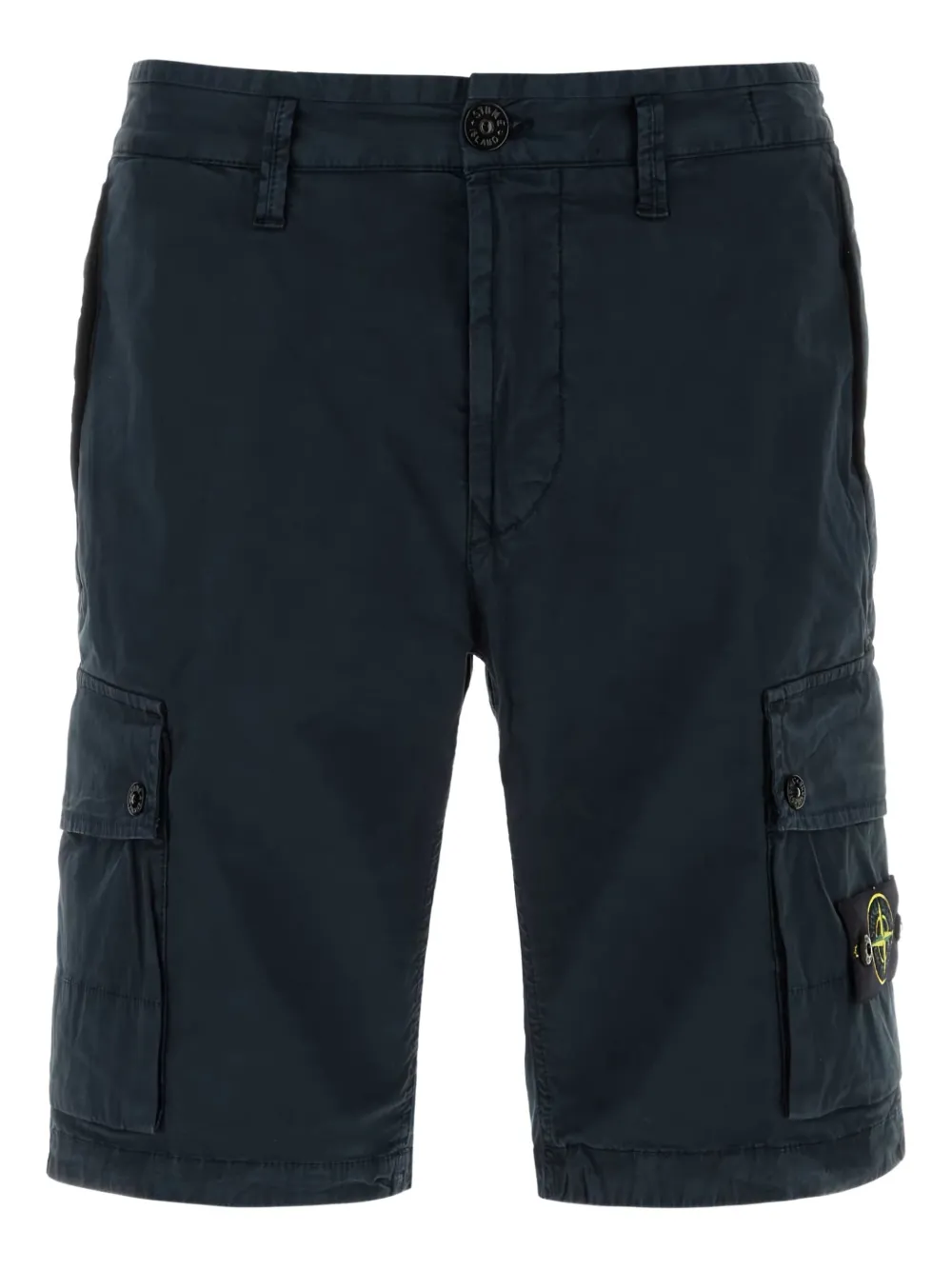 Stone Island logo-patch cargo shorts | Black | Image 1