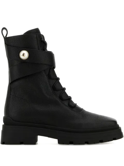 Jimmy Choo Noemi pearl-embellished lace-up boots