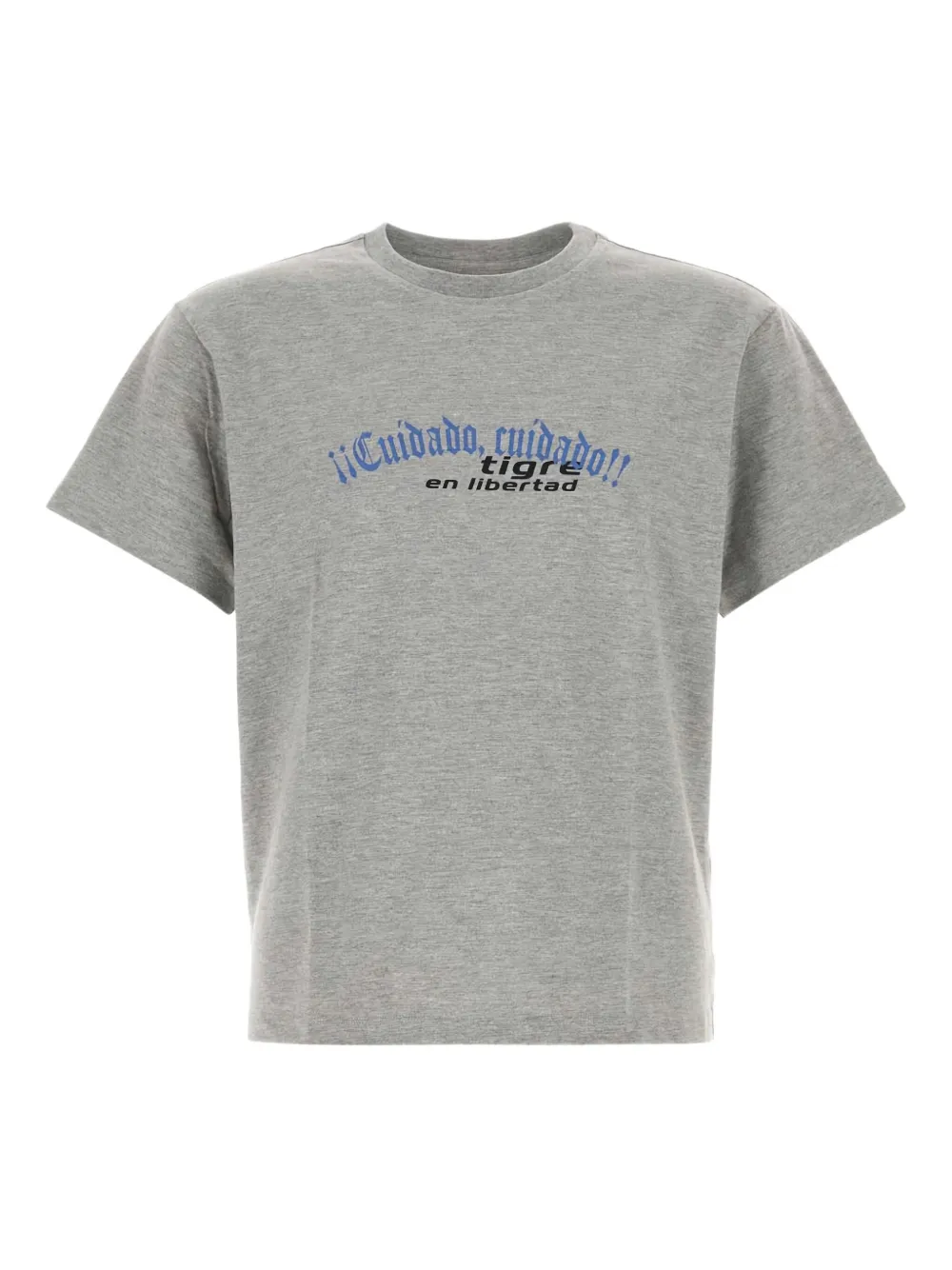 Gimaguas Cotton And Polyester Tigre Graphic T-shirt In Gray