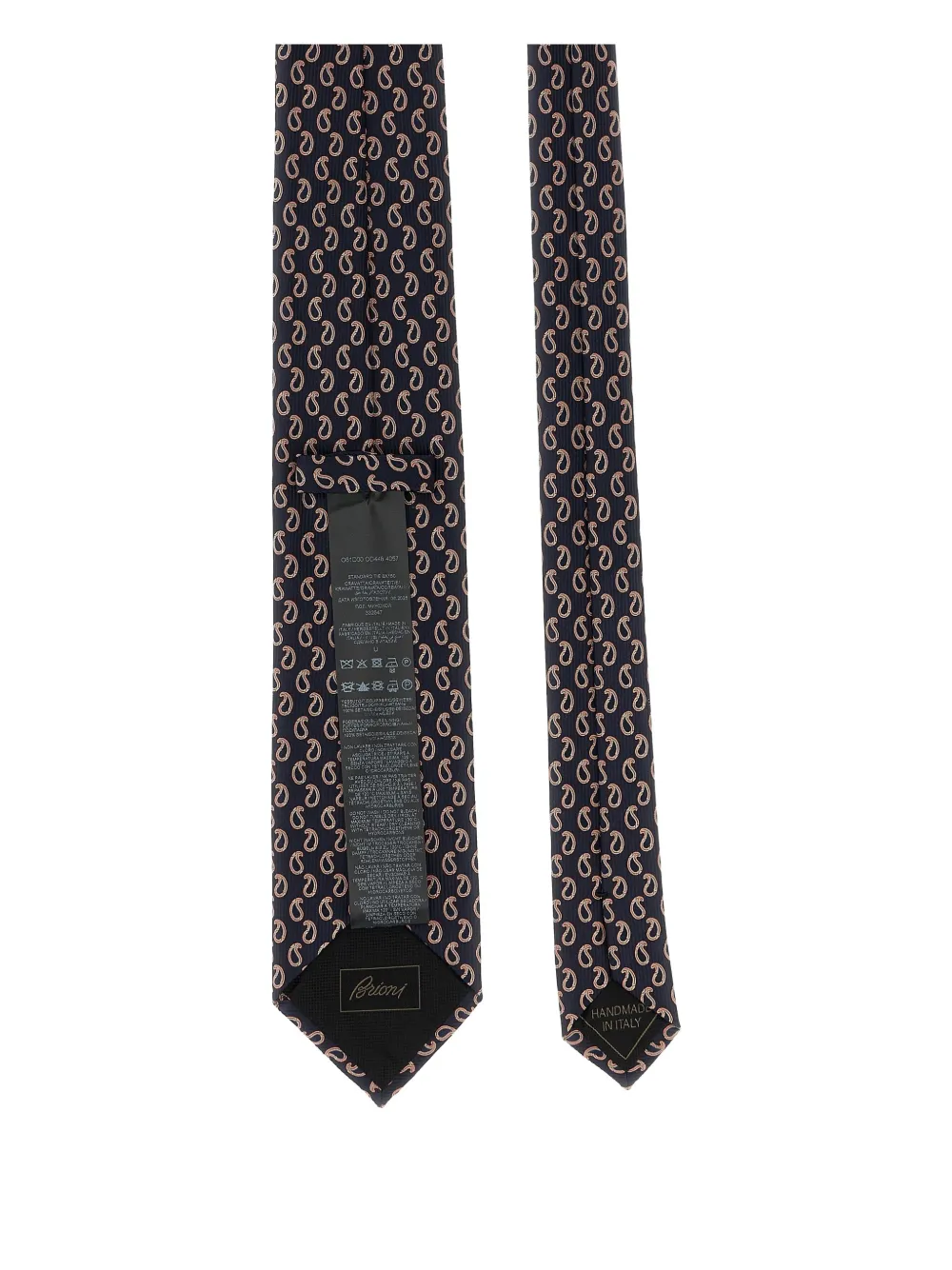 Brioni Jacquard Tie Ties And Papillon Blue In Brown