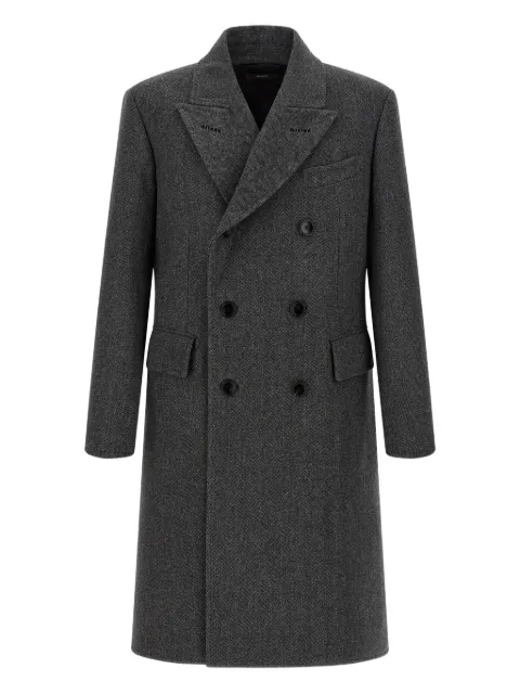 TOM FORD herringbone double-breasted coat