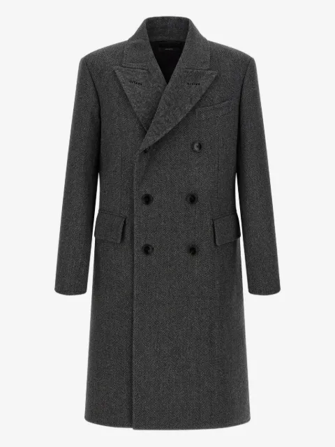 TOM FORD herringbone double-breasted coat