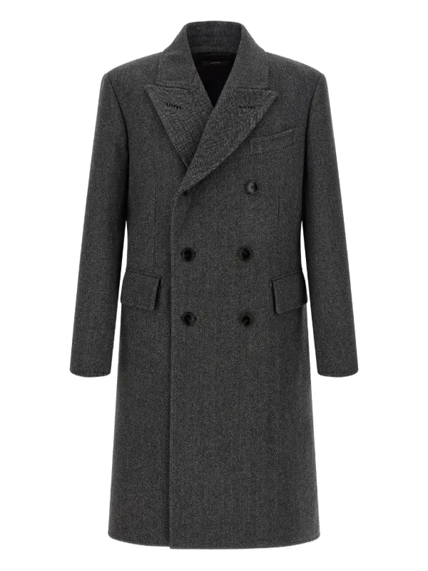 【美品 希少 サイズ52】HYDROGEN ダブルブレストコート ヘリンボーン TOM FORD ヘリンボーン ダブルコート | グレー | FARFETCH JP
