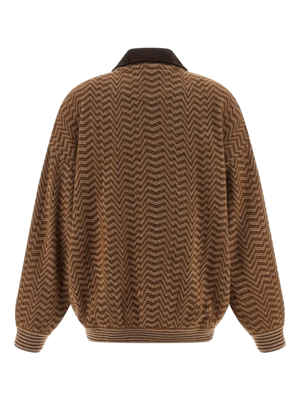 Missoni zigzag-pattern polo top - Bruin