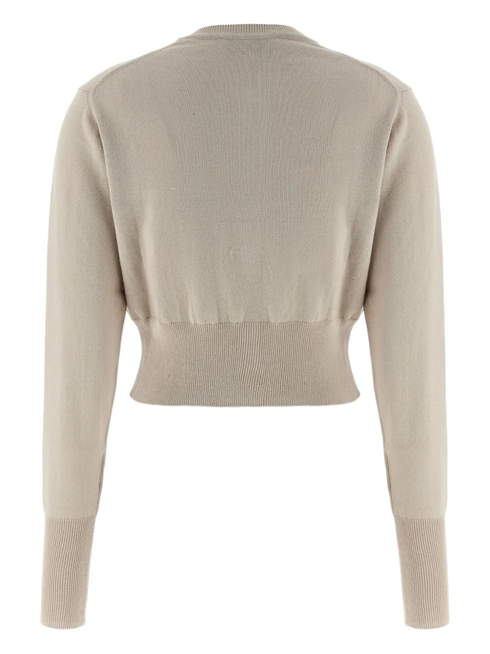 Vivienne Westwood Embroidered-logo Crop-length Cardigan In Neutral
