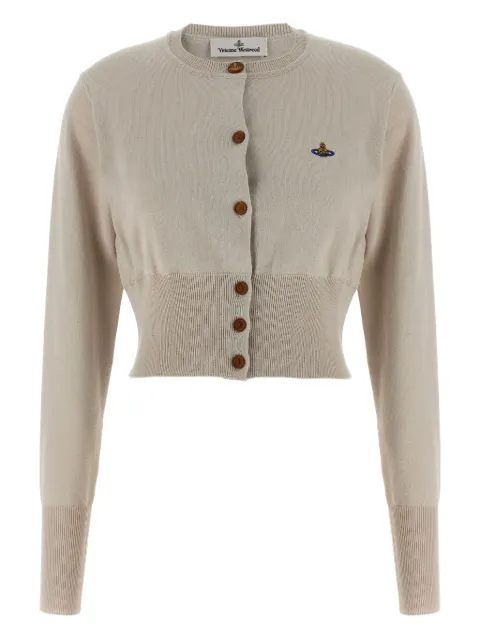 Vivienne Westwood — embroidered-logo crop-length cardigan