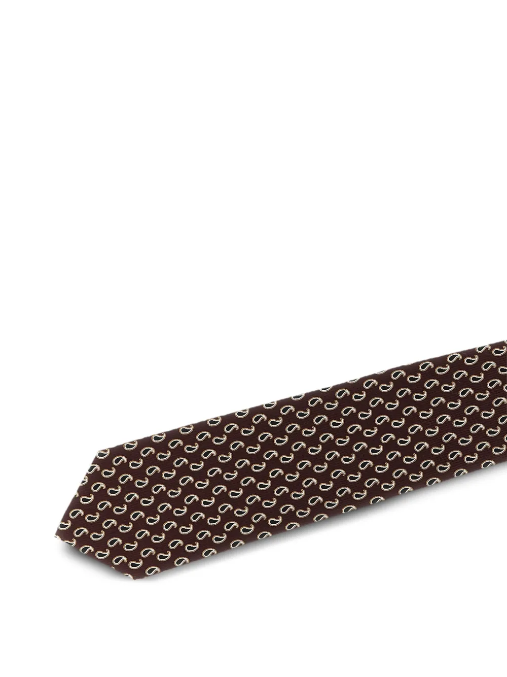 Brioni Stropdas met paisley jacquard Bruin