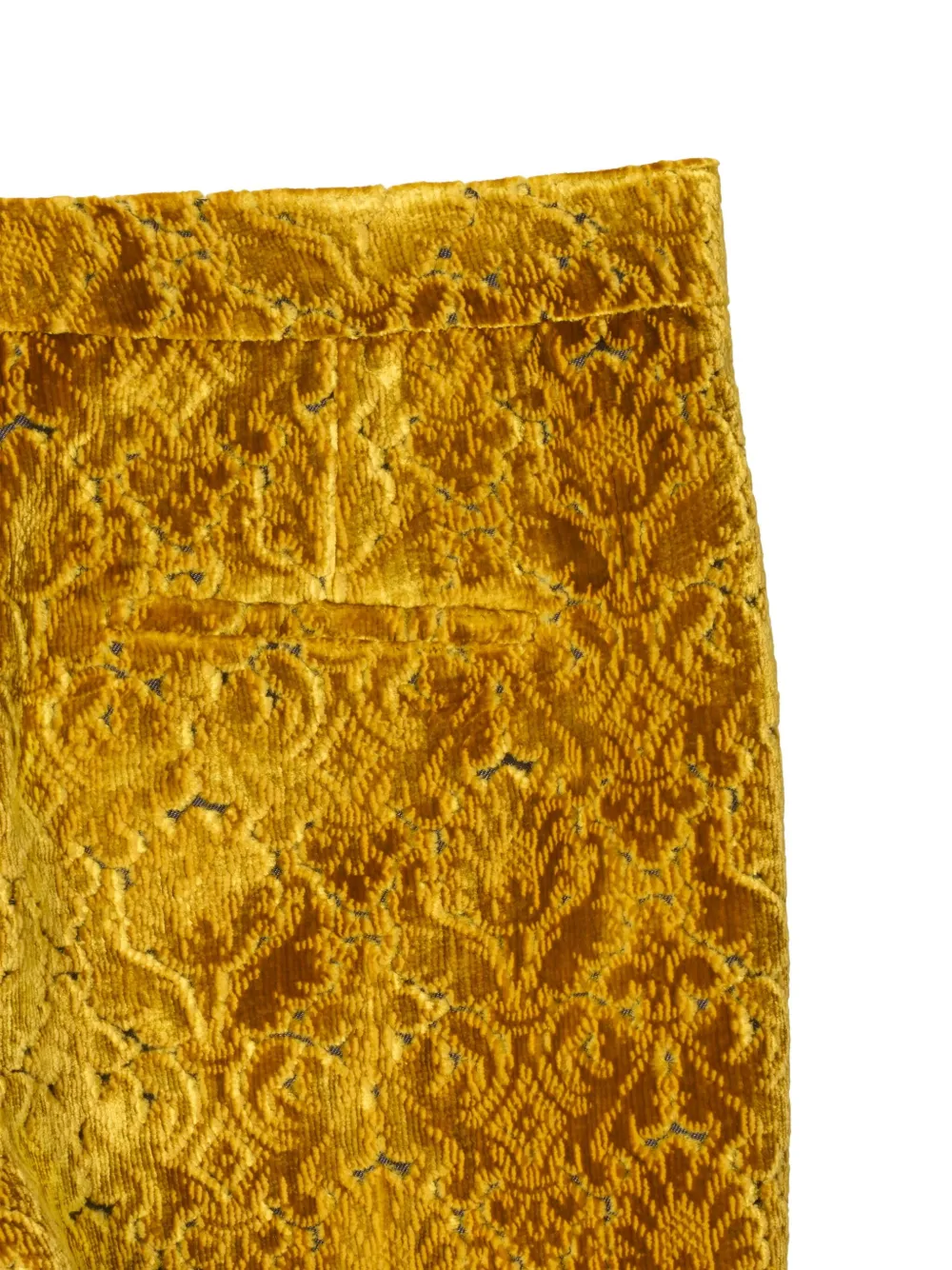 Burberry Baroque Velvet Tailored Trousers In Yellow