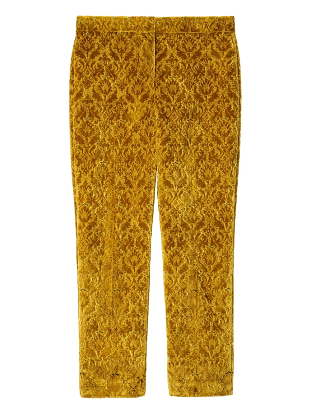 Burberry Baroque Velvet Tailored Trousers In Yellow