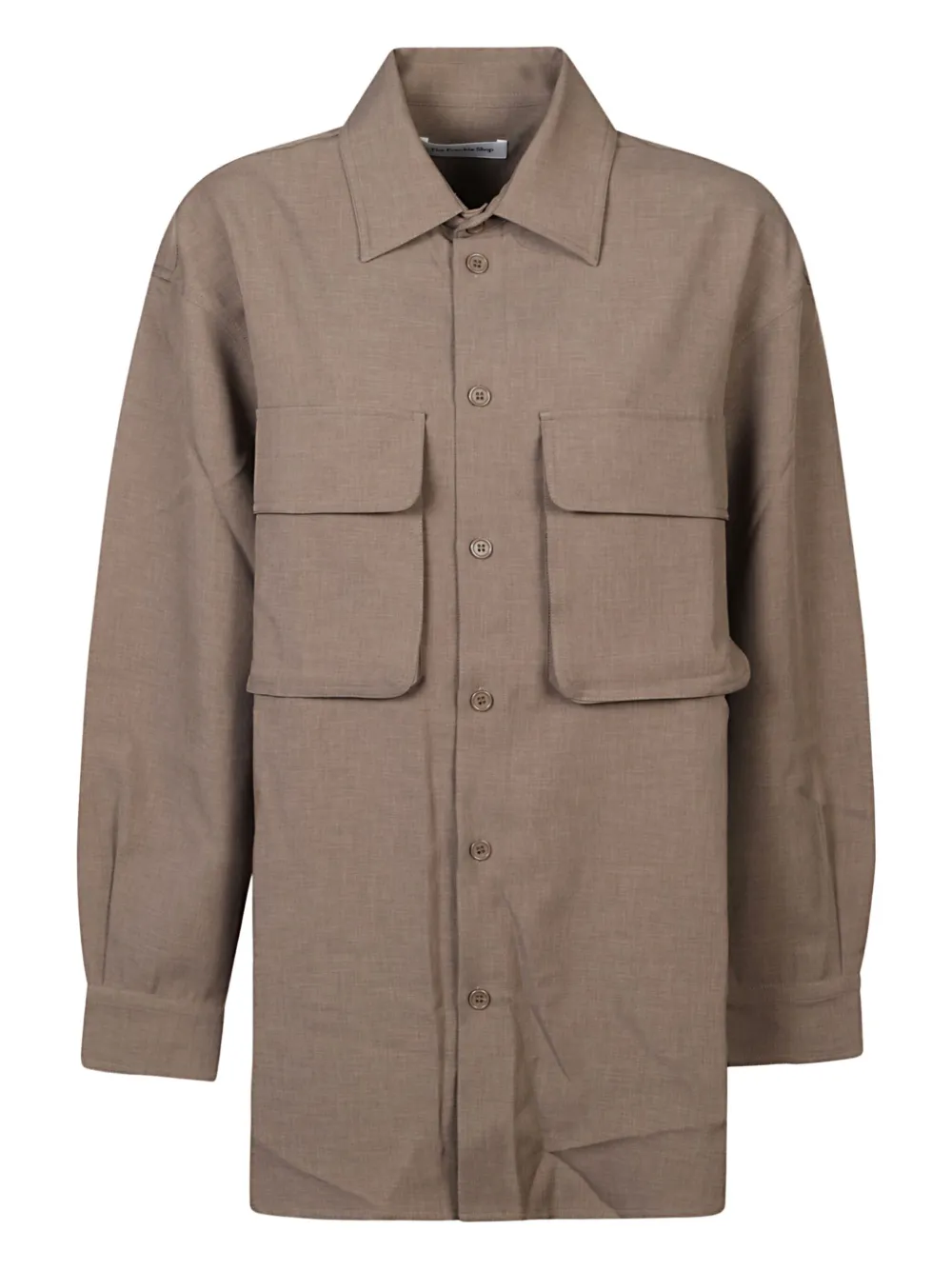 The Frankie Shop double-pocket button-down shirt | Neutrals | Image 1