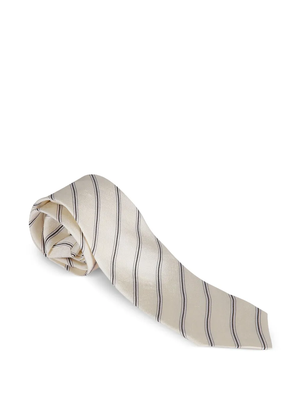 The Frankie Shop Lene gestreepte stropdas - Wit