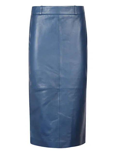 The Frankie Shop Taney leather midi skirt