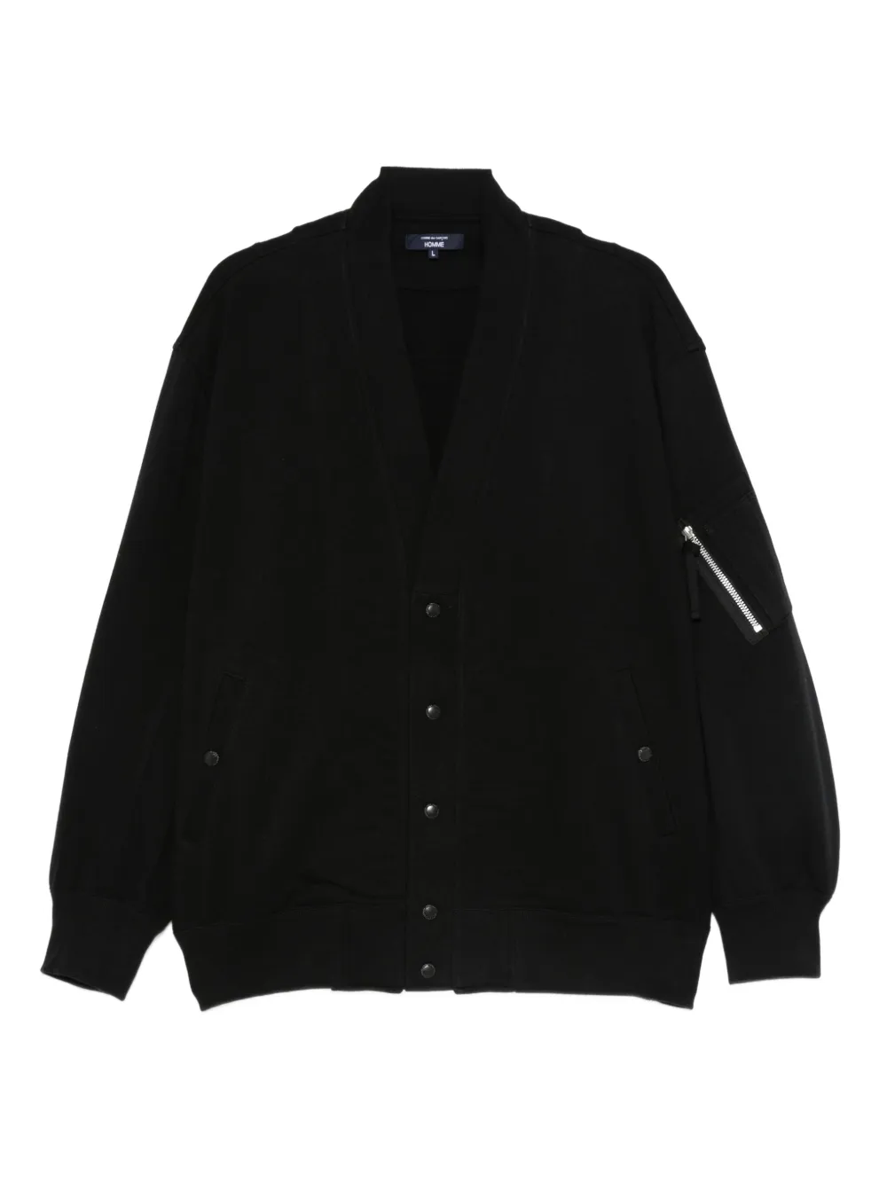 Comme des Garçons Homme button-fastening pocket cardigan | Black | Image 1