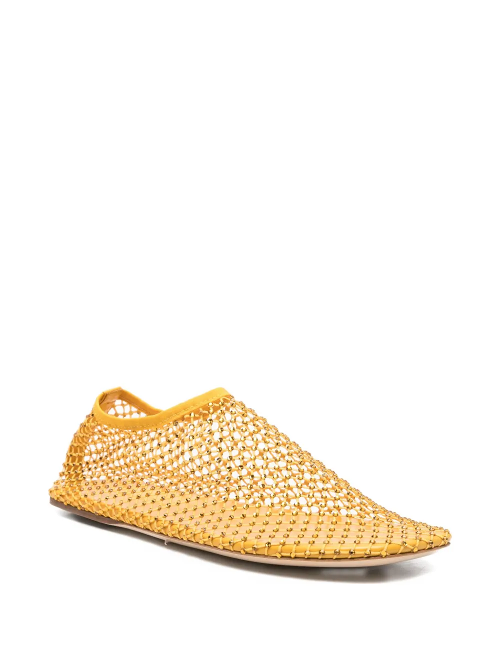 Christopher Esber Crystal-embellished Ballet Flats In Gold
