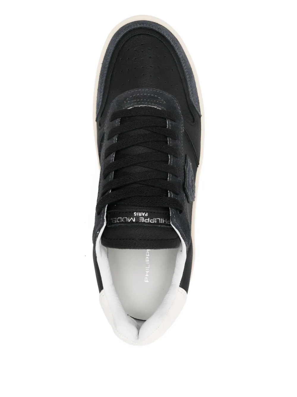 Philippe Model Paris Sneakers met leren vlakken Zwart