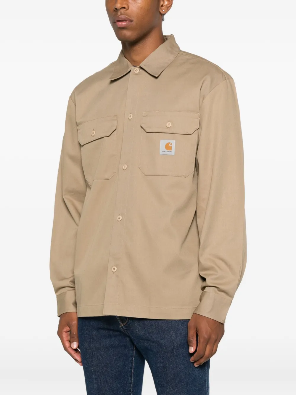  Carhartt Wip Logo-patch Shirt - Neutrals 