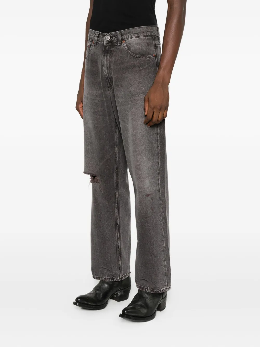 OUR LEGACY Jeans met gescheurd detail Bruin