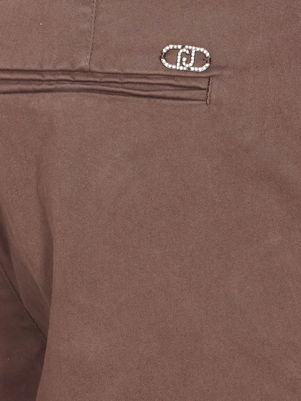 Liu •jo Buttoned Jeans With Side And Back Pockets In Brown