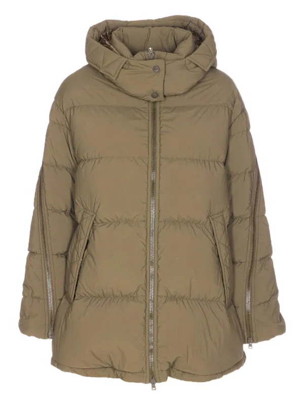 Herno Padded Removable-hood Jacket in Green