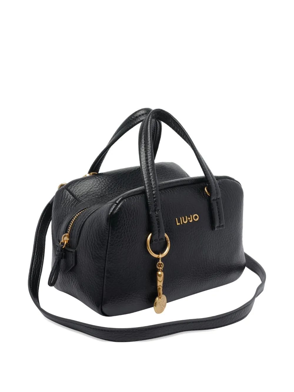 Liu •jo Versatile Cross-body Bag Charm Detail In Black