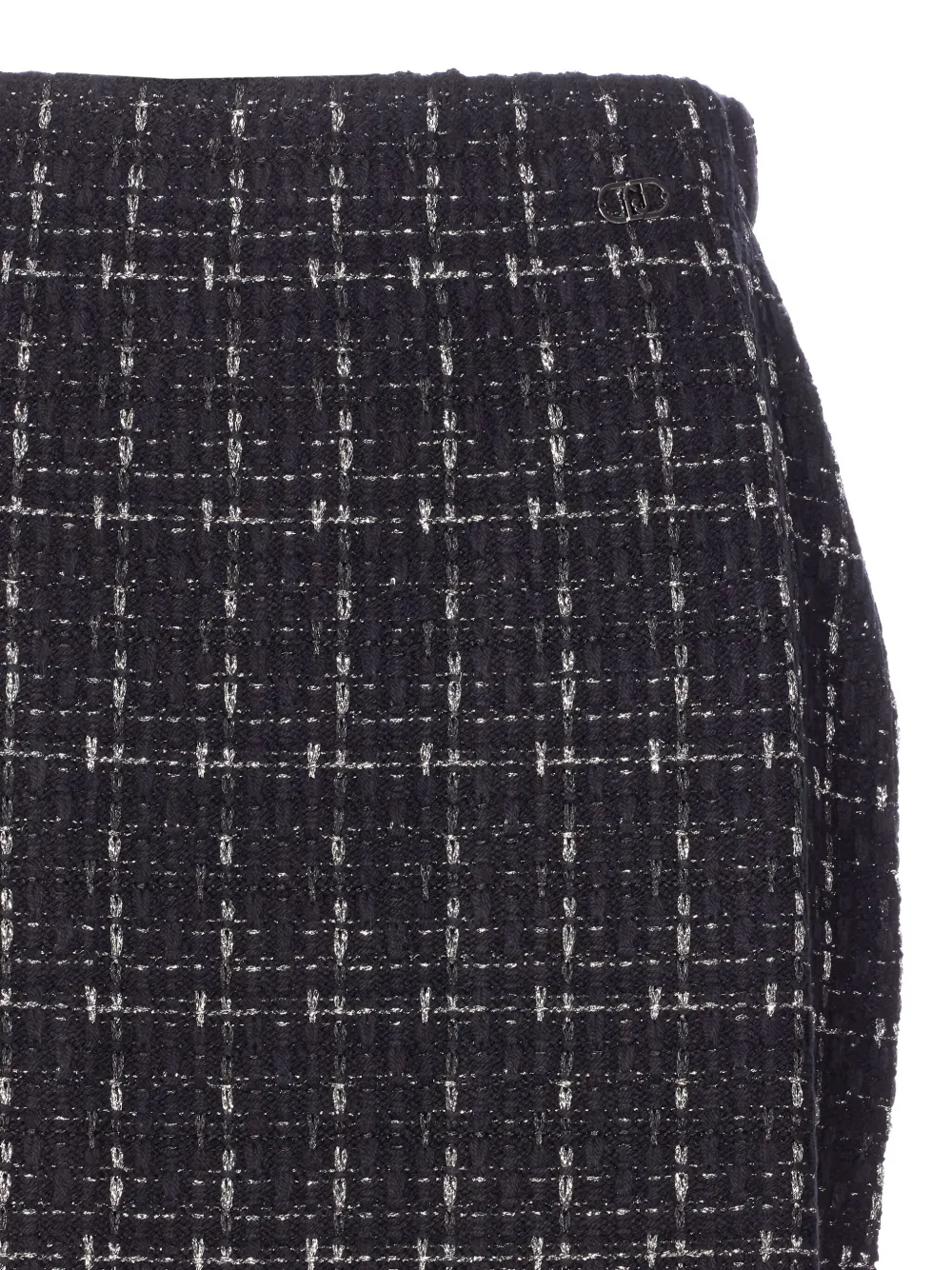 Liu •jo Tweed Mini Skirt In Black