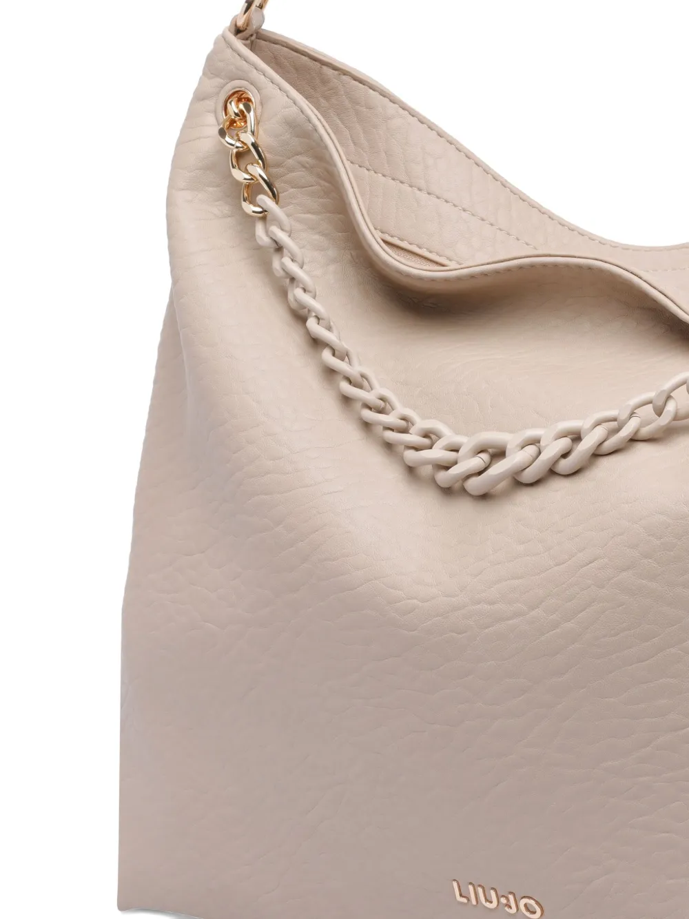 Liu •jo Medium Hobo Bag Chain Strap In Neutral