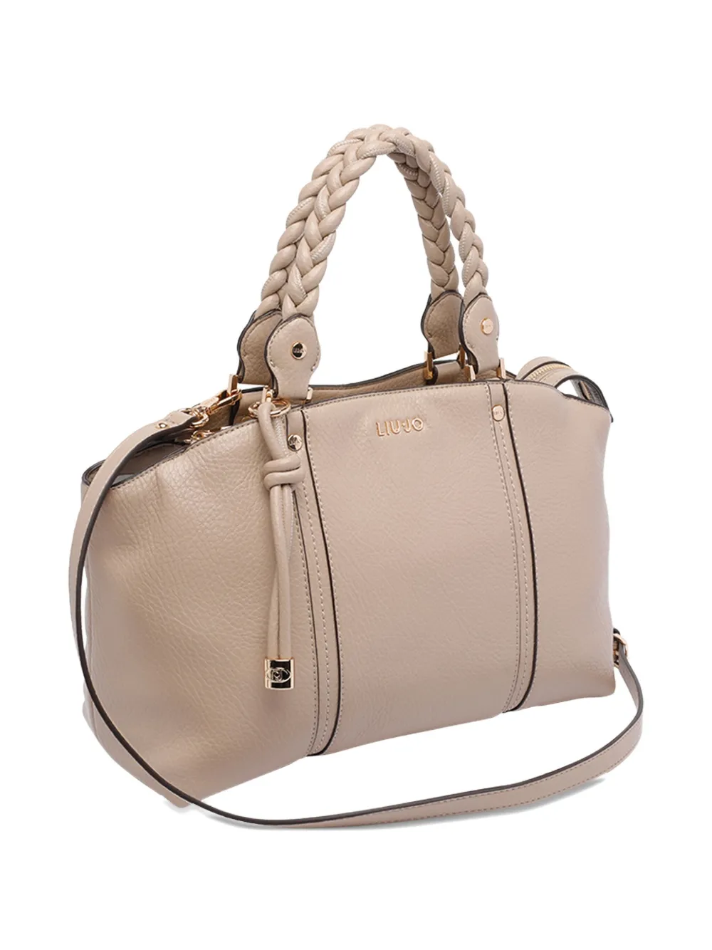 Liu •jo Braided-handle Handbag In Neutral