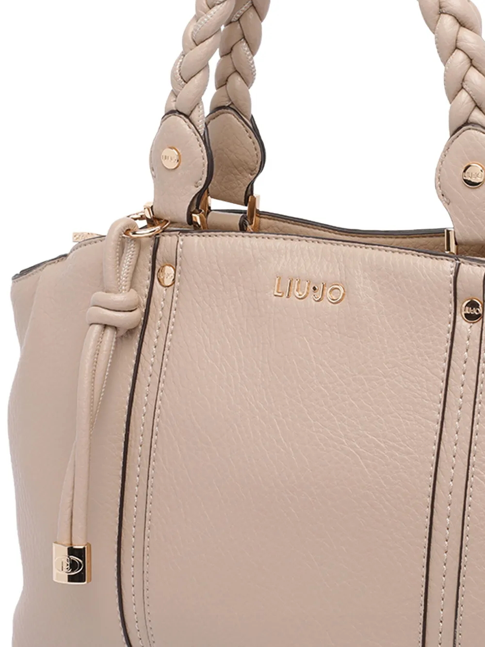 Liu •jo Braided-handle Handbag In Neutral