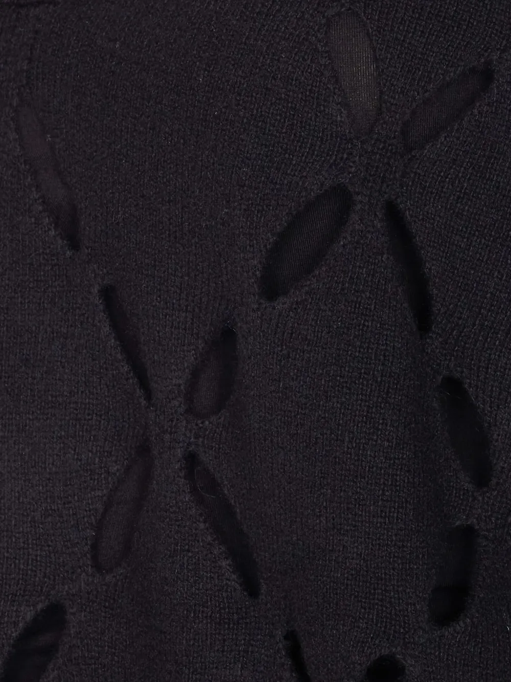 Liu •jo Cut-out V-neck Sweater In Black